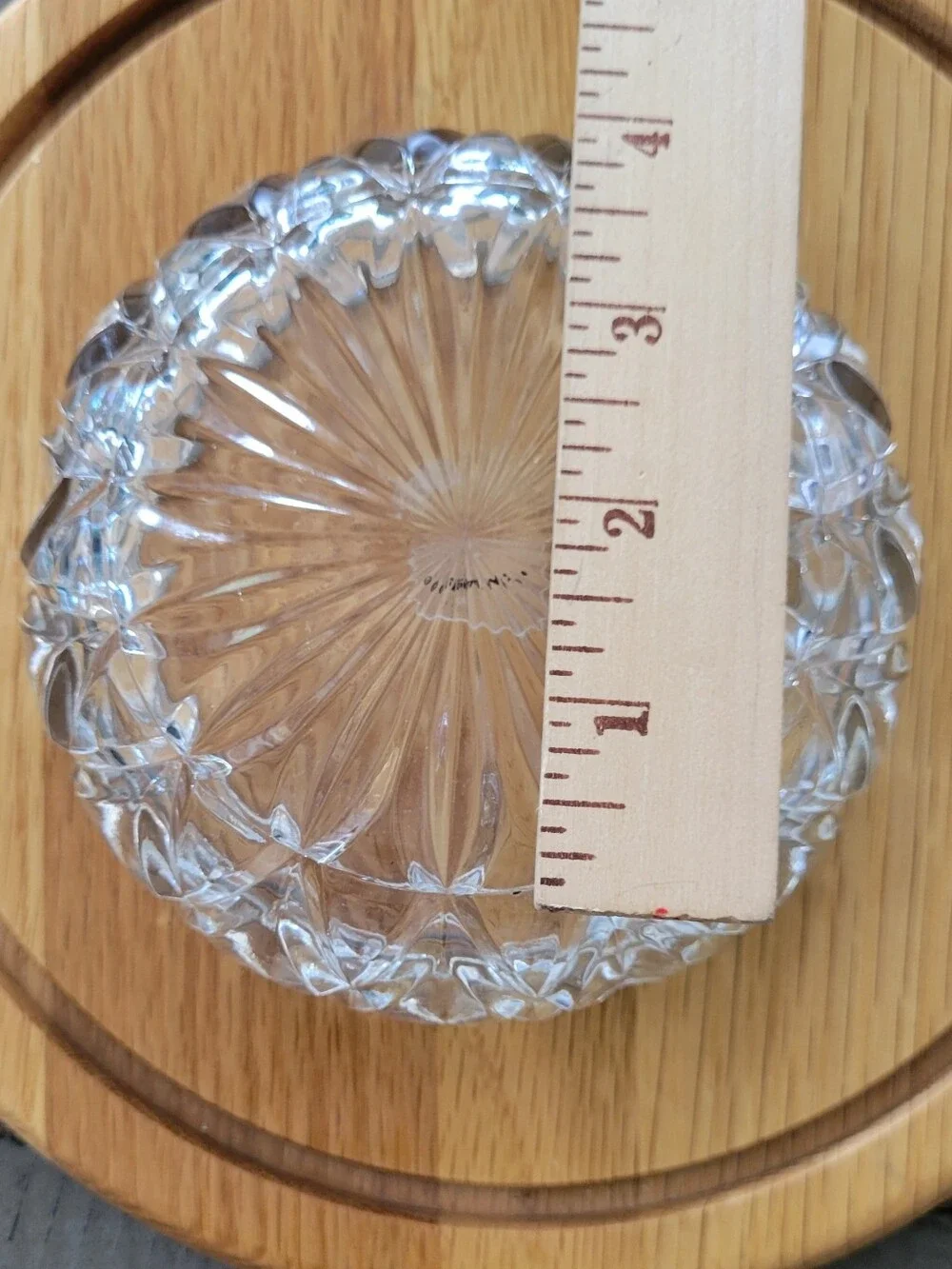 Clear Glass Decorative Bowl - Classic Cut Pattern